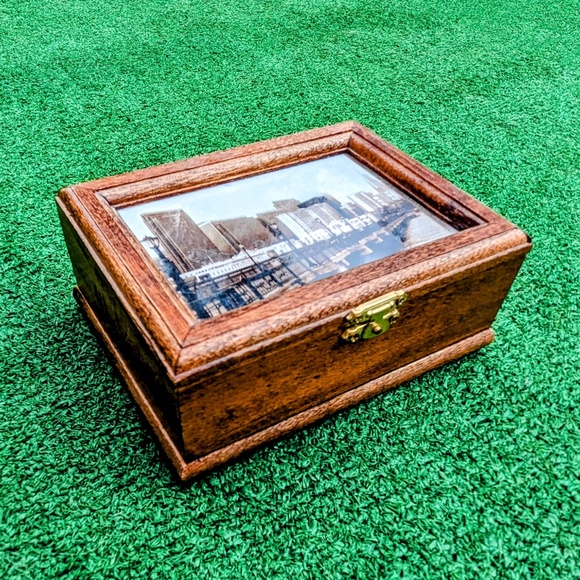 Wooden Trinket Jewelry Storage Box Picture Frame-Top San Francisco Lid+Coasters - Picture 2 of 7
